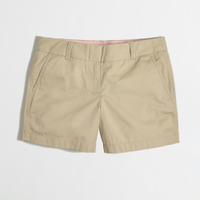 美國百分百【全新真品 】J.Crew 短褲 褲子 JC 休閒 Chino 經典 百慕達 5" 純棉 薄 卡其色 0 4號 F143
