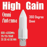 30 dB Omni Directional Rocket Antenna 698 3700 mhz 2G 3G 4G 5G Wifi for CPE Router AP Cellular Signal Amplifier Booster Repeater