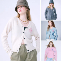 【MARDI MERCREDI】V領針織衫 多色 小雛菊 RACCOON BLENDED CARDIGAN V NECK
