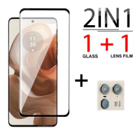 2-in-1 Camera Lens Protective Film For Motorola Edge 50 Ultra 5G Moto Edge50Ultra 50Ultra Screen Protector Curved Tempered Glass