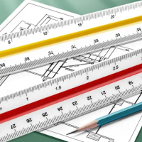 1 Pc Plastic Drafting Rulers Designer Engineer Large Ruler Multifunction Drafting Supplies Drawing Tool Student Stationery