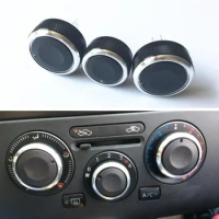 Car Styling 3pcs Air Conditioning Heat Control Switch Knob AC Knob for Nissan Tiida NV200 Livina Geniss Accessories