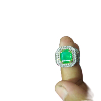 cincin pria perak 925 batu zamrud