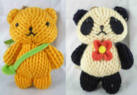 【震撼精品百貨】日本泰迪熊~玩偶『針織,橘/熊貓』(共2款)