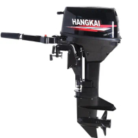 New HANGKAI 9.8hp 2 Stroke 2 Cylinders Petrol Outboard Engine Boat Motors For Sale
