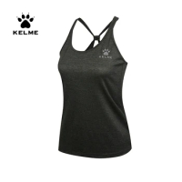 KELME Women's Running Vest Gym Exercise Vest Fitness Sportswear Yoga Workout Summer Sleeveless Breathable KWC161023