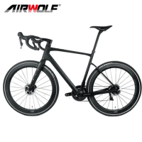 AIRWOLF Gravel Bike 700C 22 Speed Cyclecross Road Bicycle Disc Brake Internal Cable Thru Axle 142mm R9120 R8070 Gravel Bicycle