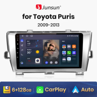 Junsun V1 AI Voice Wireless CarPlay Android Auto Radio for Toyota Puris 2009 2010 2011 2012 2013 4G Car Multimedia GPS 2din