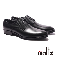 【Waltz】上班族首選 素面側V綁帶 紳士鞋 皮鞋(212602-02 華爾滋皮鞋)