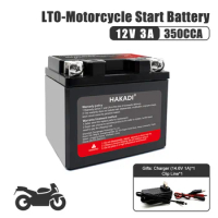 12V 3Ah 350 CCA LTO Battery Powesport Battery with 20000+ Deep Cycles Prefect for Solar E-Scooters Emergency Energy Application