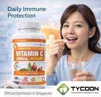 (Clearance) Principle Nutrition Vitamin C 1000mg + Rosehips | 6-Hour Time Release | 180 + 30 Tablets