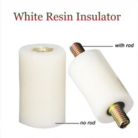 4 Pc White Resin Insulator With Rod Low Voltage Zero Ground Row 15x25 M5 Unsaturated Polyester Distribution Cabinets