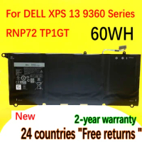 DODOMORN NEW PW23Y Battery For DELL XPS 13 9360 Series RNP72 TP1GT 7.6V 60WH Laptop