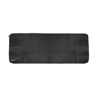 【NIKE 耐吉】瑜珈毛巾 YOGA 黑灰 仿麂皮 柔軟 吸汗 運動 訓練 皮拉提斯 瑜珈 毛巾 方巾(N101054601-2OS)