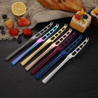 Stainless Steel Cheese Knife Four-hole Scraping Butter Knife Creative Small Tool Butter Knife