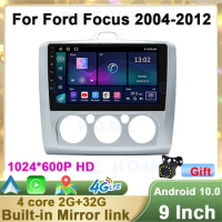 Car Radio Multimedia For Ford Focus 2 3 MK1 Mk2 Mk3 2004-2012 Android 10 Video DVD Player GPS Navigation Android Car Stereo WiFi