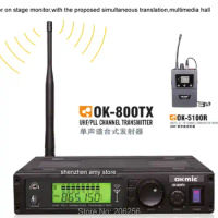 UHF transmitter(mono) with multiple receivers 5100R Lavalier Receivers Wireless In Ear on stage Monitor System Stereo earphones