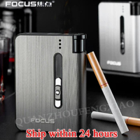 Automatic Pop-up Cigarette Box Cigarette Case Moisture-proof Lighter Case Cigarette Holder Case Smoking Gadget For Men Gifts