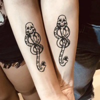 5PCS Death Eaters Dark Mark Make Up Tattoos Stickers Cosplay Accessories And Dancing Party Dance Arm Art Tattoo Stickers