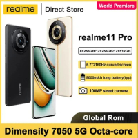 Realme 11 Pro Smartphone 6.7 AMOLED Dimensity 7050 67W SuperDart Charge 100MP Camera 5000mAh Cellphones