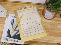 TIME AXIS黃銅文件夾咖啡館店用菜單夾便條板北歐風裝飾板夾