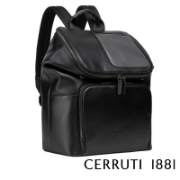 【Cerruti 1881】義大利頂級小牛皮後背包 CEZA05645M(黑色)