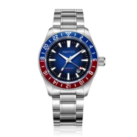 Sea Star GMT Blue Dial Pepsi Bezel Inlay