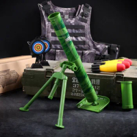 Children's Large Size Mortar Shells Toy Jedi Guns Mortar Grenades Rocket Launch Shooting Toys for Boys Simulation Military Model