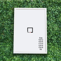 [COD] กรอบรูป 10x12\ 10x15\" 11x14\" 12x15\" 12x16\"  A3 และ 30x40 cm สีขาว ตั้งและแขวน พร้อมกระจก"