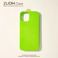 Sarung Telefon Silikon Lembut, Zuom, Warna Pastel Segar, Hijau Pendarfluor, Serasi dengan Apple iPho