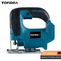 Yofidra 20V Electric Jig Saw with 1 Saw Blade for Makita 18V Battery Cordless Scroll Saw Multi-Function Woodworking Miter Saw