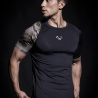 New Brand clothing Bodybuilding Men Compression Shirt Men's MMA Tshirt Short Sleeve Quick dry Workout Bodybuilding Fitness Tops