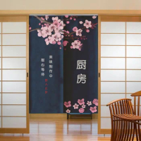 Japanese Kitchen Door Curtain Restaurant Decoration Curtain Japanese Curtain Noren for Noodle Store Kitchen Room Decoration