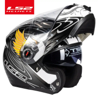 [COD] LS2 Original Flip Up Motorcycle Helmet Personalised Dual Lens Capacete LS2 FF370 Modular Helme