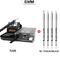Trạm hàn, GVM T245, 130W, Công suất cao, Nhiệt độ không đổi, Thích hợp cho đầu sắt hàn dòng C245, để