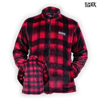Jaket Flanel Tebal Red Black Plaid sherpa tebal dan hangat M Hitammerah