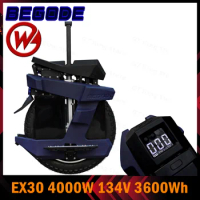 Begode EX30 Electric Unicycle Gotway Suspension Distance 100mm EX30 Electric Unicycle EUC 4000W 134V 3600Wh Monocycle Balance