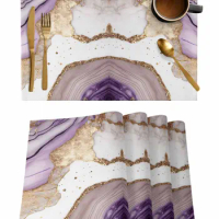 4/6 Pcs Abstract Modern Marble Texture Placemat Kitchen Placemat Home Decoration Dining Table Mats Coffee Coaster Mat