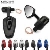 22mm Motorcycle Handle Bar End Mirrors Rear View Side Mirror Turn Signal For DUCATI Monster S2R 800 821 797 695 696 796 400 M400