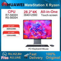 HUAWEI MateStation X All-in-One PC AMD Ryzen R5-5600h/R7-5800H 16GB 512GB 28.2-inch 4K+ Touch Screen SSD