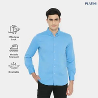Platini Kemeja Pria Lengan Panjang Polinosic Sky Blue 66105 XXL