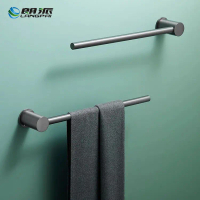 No Drilling All-Copper Luxury Thickened Towel Rack Hotel Bathroom Towel Bar Simple Storage Rack