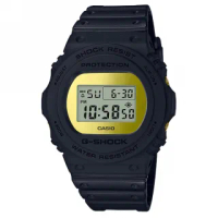 【CASIO 卡西歐】G-SHOCK 經典錶款DW-5700系列/45mm/消光黑x鏡面金(DW-5700BBMB-1)