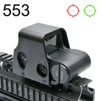 553 Tactical Green &amp; Red Dot Reflex Sights Hunting Holographic Rifle Scope Brigthness Adjustable Fits 20mm Picatinny Rail Mount
