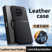 For Vivo X90 Pro Plus Case Luxury Magnetic Stand Leather Phone Case for VIVO X90 X90Pro+ Bumper Shockproof Car Holder Back Cover