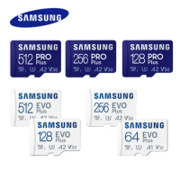 SAMSUNG EVO/PRO Plus Memory Card 64G A1 Micro SD Card 128G 256G 512G U3 A2 V30 Drive Recorder Monitor Camera Dedicated TF Card