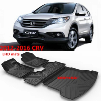 Use for 2012-2016 Honda CRV car carpet Honda CRV car floor mats CRV trunk mat Full Set Trim to Fit For CRV waterproof floor mats