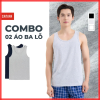Combo 2 áo mặc nhà nam CANIFA 8LA25A003 cổ tròn sát nách