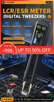 FNIRSI LCR-ST1 Mini Smart Digital Tweezer LCR SMD ESR Tester Resistance Test Measurement Tools