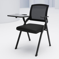 【新品推薦】折疊培訓椅帶桌板會議椅帶寫字板桌椅一體會議室開會椅培訓班椅子